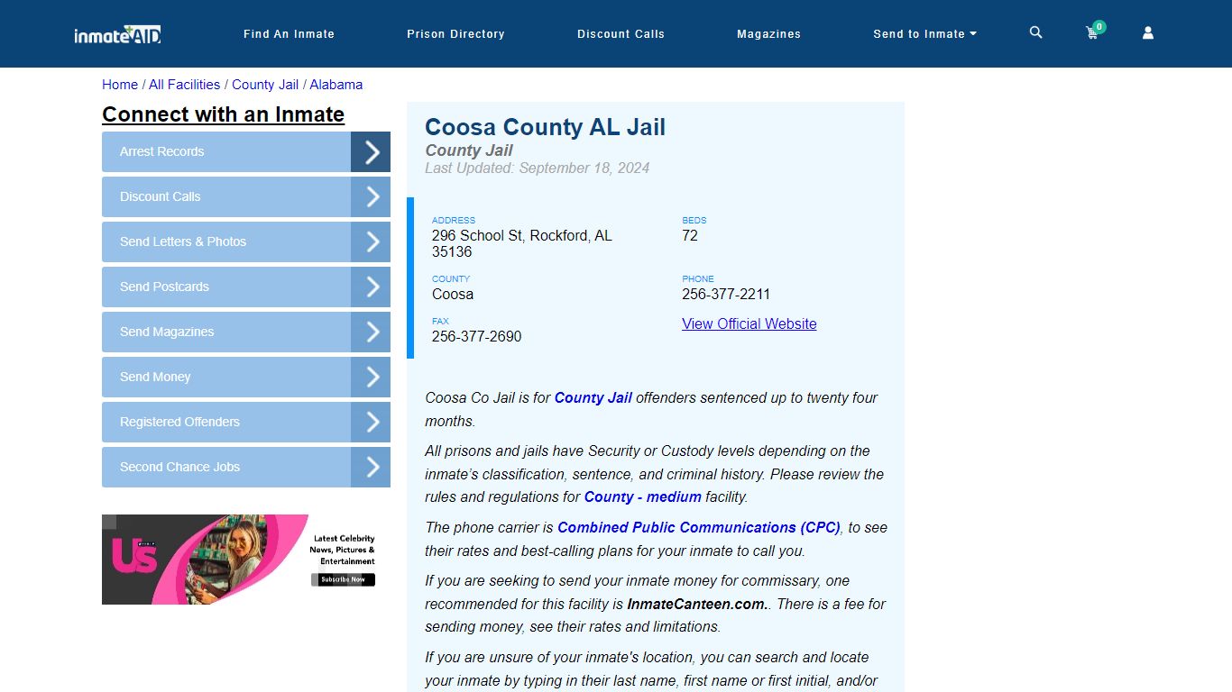 Coosa County AL Jail - Inmate Locator